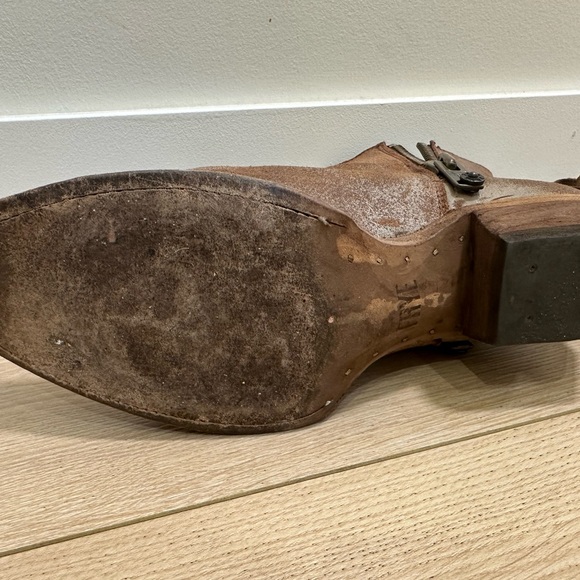 Frye Brown Ankle Boots with Zipper - Picture 5 of 13